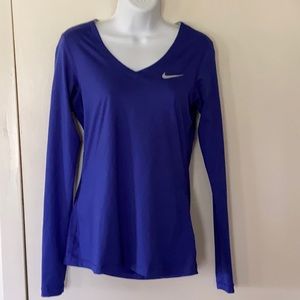 Nike V neck, long sleeve, Dry fit top Sz M